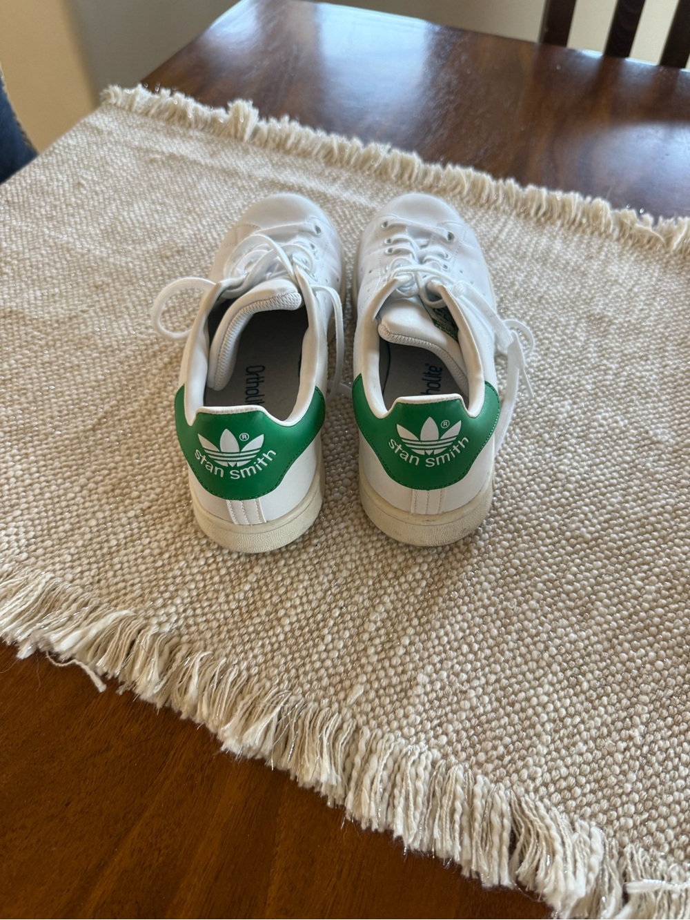 adidas Stan Smith White & Green Leather Sneakers
